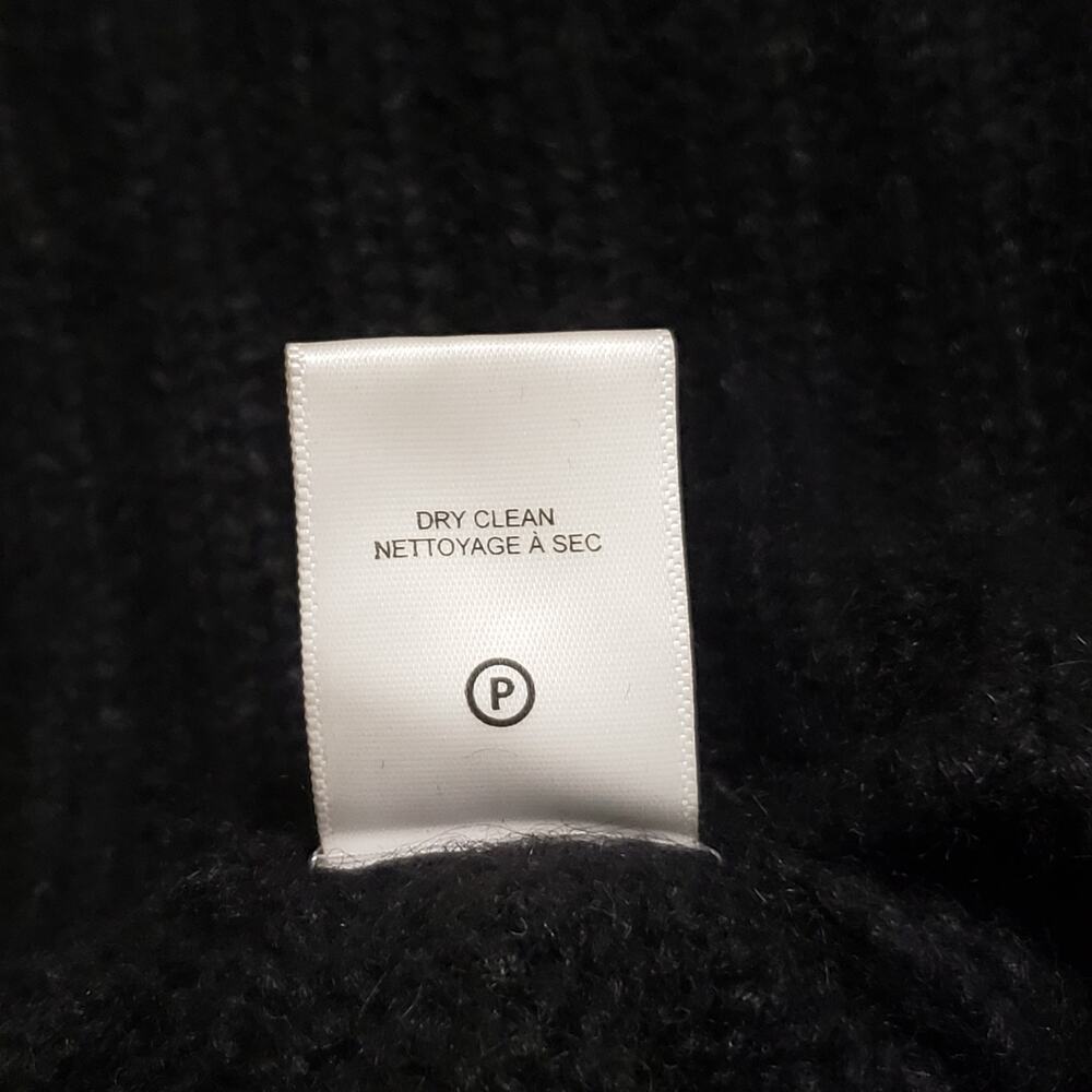 A.L.C. Tracey Fair Isle Sweater Oversized Alpaca Turtleneck Blk Bordeaux Sz Med - Picture 9 of 13